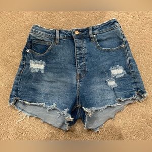 Free People High Rise Curvy Fit Cutoff Shorts, Size 28